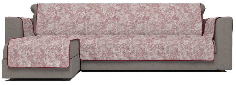 Copridivano con Penisola Sinistra in Poliestere e Cotone Bordeaux Varie Misure