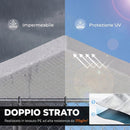 Recinto per Cani da Esterno 200x200x150 cm con Tetto in PE Anti-UV Impermeabile in Acciaio Zincato Argento      