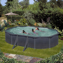 Piscina Ovale Fuori Terra 610x375xh120 cm in Acciaio e PVC Gre Kea