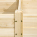 Letto per Orto Rialzato con Fondo Aperto e 2 Sezioni Separate 244x61,5x27 cm in Legno di Abete Naturale