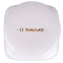 Barattolo Sale Fino 9,5x9,5x12 cm in New Bone China VdE Tivoli 1996 Le Travisate Bianco
