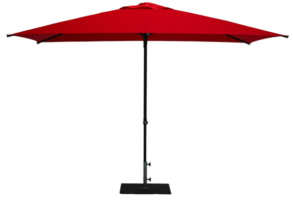 sconto Ombrellone da Giardino 3x2 m Palo Ø38 mm in Alluminio Tessuto Poliestere Trend Rosso