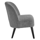 Poltrona Relax in Legno e Tessuto Colore Grigio Scuro Mod. Petty 52x58x71H cm