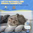 Cuccia per Cani e Gatti Imbottito e Lavabile con Cuscino Separato 55x14 cm Grigio 