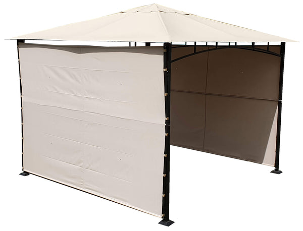 Stahlgartenpavillon 3x3m mit Kraus Ecru Polyestertuch prezzo