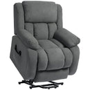 Poltrona Elettrica Alzapersona Reclinabile 150° 93x104x100 cm con Seduta Ampia Massaggiante e Riscaldata in Velluto Grigio      