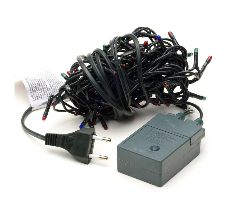 Minilucciole natalizie multicolor 100 luci 8 giochi di luci 6 metri