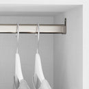 Set 2 Bastoni Appendiabiti per Armadi Ovali 140 cm in Alluminio Emuca Anodizzato opaco