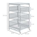 Carrello da Cucina Portaoggetti 3 Livelli 34x29,5x57,5 cm in Truciolato e Acciaio Bianco