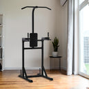 Stazione Fitness Multifunzione 110x97x227 cm in Acciaio Nero