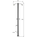 Doccia da Giardino Doppia 2 Rubinetti e Lavapiedi ATI Docce MUL-2R Inox Anodizzato