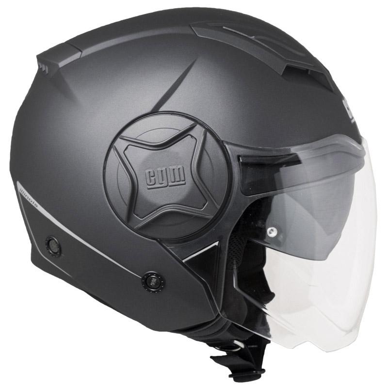 Casco Jet per Scooter Visiera Lunga CGM Illinois 129A Antracite Opaco XS - (53-54 cm)