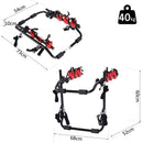 Portabici per Auto Posteriore Pieghevole 3 Biciclette 40 kg in Acciaio e Alluminio 68x52x60 cm 