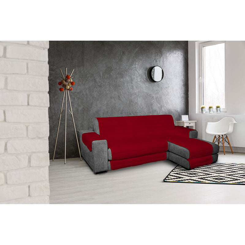 Copridivano Trapuntato in Microfibra con Penisola Destra Bordeaux