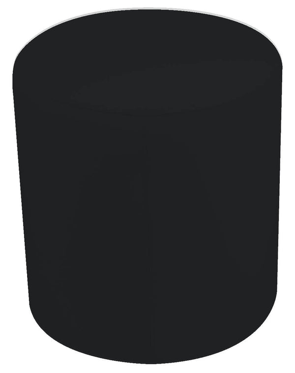 Avalli Schwarzer Zylinderfußhocker aus Kunstleder in verschiedenen Größen online