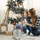 Gnomo di Natale H87 cm con Luci e Cappello Grigio