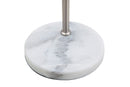 Lampada da Tavolo Gloty 18x27x53 cm in Ferro e Marmo Argento