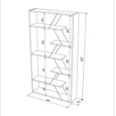 Libreria Tars bianca 84x24x157H cm