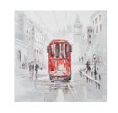 Dipinto su Tela Tram 80x3x80 cm in Legno e canvas