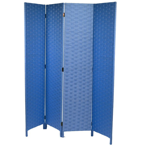 sconto Separè Trennwand aus Polyester 4 Türen Adami Hellblau