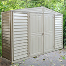 Casetta da Giardino Porta Attrezzi 320x81x233 cm in PVC Avorio