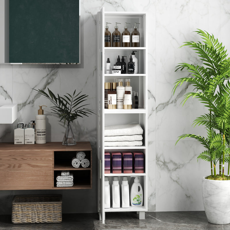 Mobile a Colonna da Bagno con 2 Armadietti 40x30x167,5 cm Bianco  