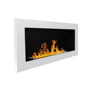 Camino a Bioetanolo da Parete o Incasso 90x12x40 cm Lucca Bianco      