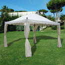 Gazebo con Struttura in Ferro e Tessuto in Pvc Idrorepellente 250G/Mq 3X3 Metri