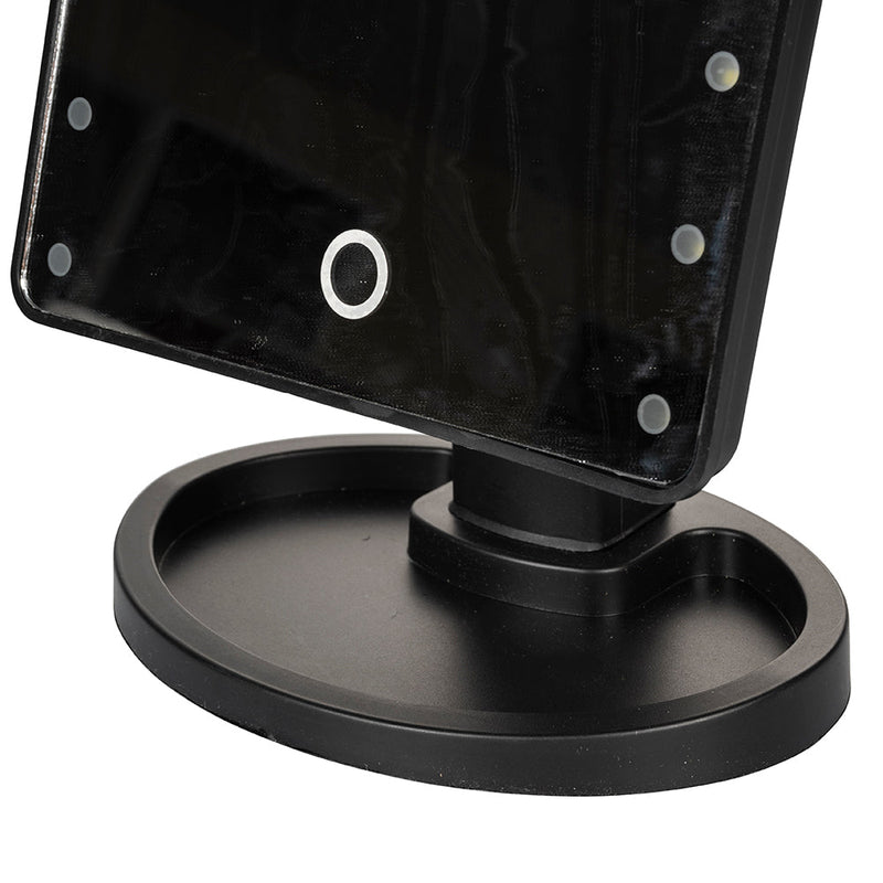 Specchio da Tavolo con LED per Trucco Make-Up Kooper  Nero