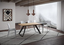 Tavolo Allungabile 160/210x90 cm Tabira Rovere Scortecciato Gambe Antracite      