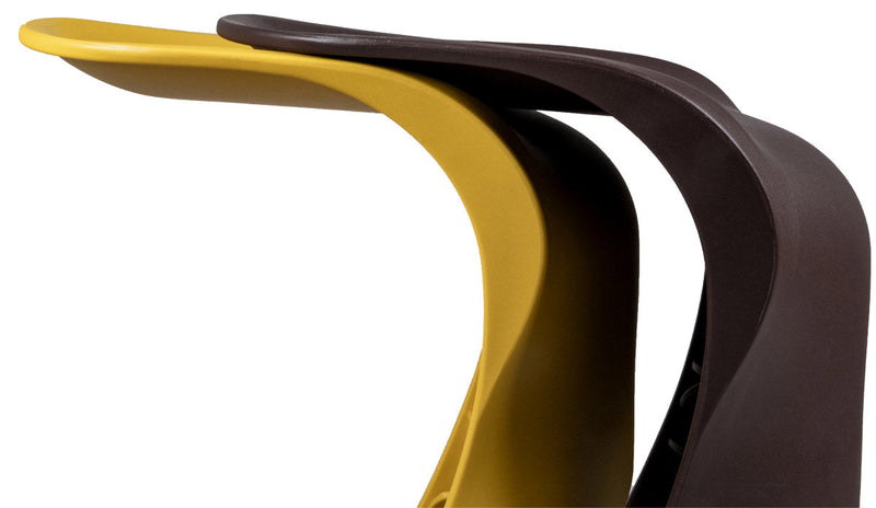 Sgabello da Bar Casa Cucina in Polipropilene Vandi Giallo