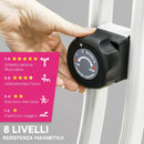 Cyclette Pieghevole Magnetica a 8 Livelli 97x43x110 cm con Display LCD Rotelle e Sellino Regolabile in Acciaio Rosa e Bianco      
