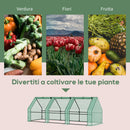 Serra da Giardino per Piante con Telo in PE Telaio in Acciaio Verde 270x90x90 cm 