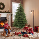 Albero di Natale Artificiale Ø115x180 cm con 961 Rami e Base Pieghevole in Legno e Metallo Verde      