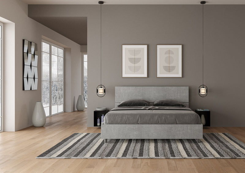 Letto Matrimoniale Testata Inclinata Demas Cemento Varie Misure