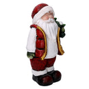 Pupazzo Babbo Natale in Resina con albero rosso cm 28x18xh42,5
