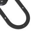 Binario per Porte Scorrevoli con Kit di Accessori in Acciaio Nero 100 cm sm 110mm 