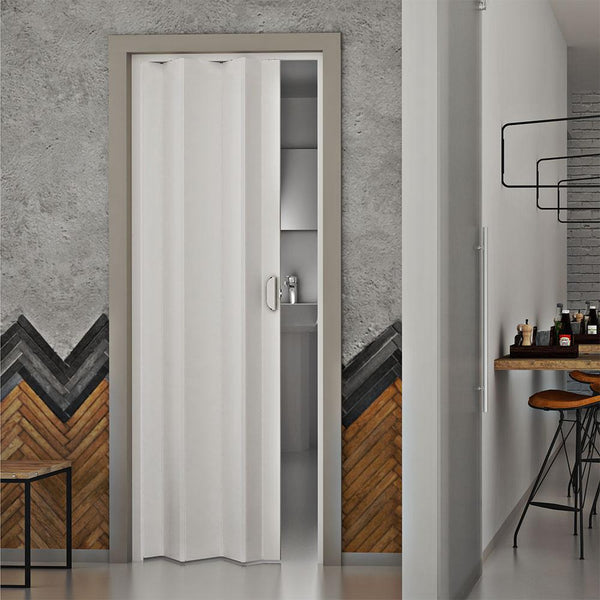 acquista Falttür für den Innenbereich 83 x 214 cm aus pastellweißem PVC Saba Dalia