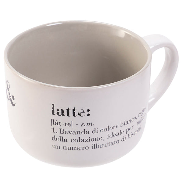 Jumbo-Tasse mit Milch und Keksen 11,5 x 8,5 x 6,8 cm aus Steingut Villa D'este Home Tivoli online