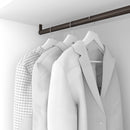 Set 2 Bastoni Appendiabiti per Armadi Rotondi 95 cm in Alluminio Emuca Grigio Metallizzato