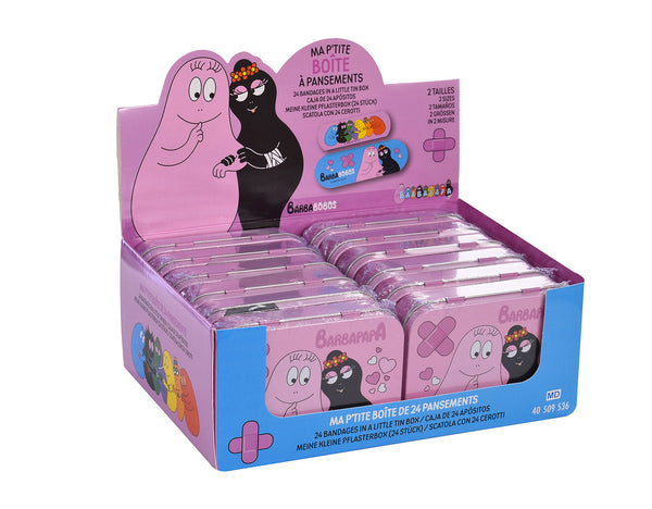 Set 12 Box Barbapapà per Bambini con 24 Cerotti Ciascuno 2 Misure in Metallo online