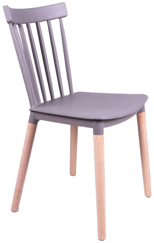 Vandi Gartenstuhl aus hellgrauem Polypropylen und Buche acquista