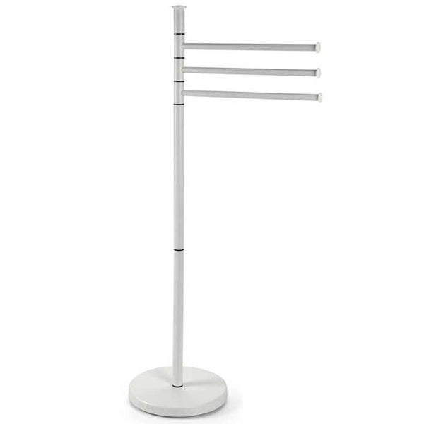 prezzo Piantana Portasciugamani Parigi da Bagno 3 Bracci in Metallo Bianco 20 x 83 cm