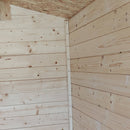 Casetta Box da Giardino per Attrezzi 146x98 cm con Porta Finestrata in Legno Naturale