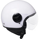 Casco Demi-Jet per Scooter Visiera Sagomata SKA-P 1 WH Wolli Bianco Metal 
