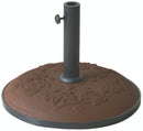 Base per Ombrellone da Giardino Ø50 cm 25 Kg in Ferro Soriani Marrone