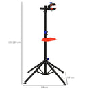 Cavalletto Supporto per Bicicletta in Ferro e PP 84x84x180 cm  Nero