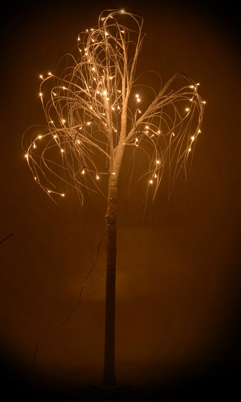 Albero di Natale Luminoso in Legno H180cm Salice Bianco