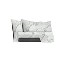 Set Lenzuola Sopra Sotto e Federe in Microfibra Marble Varie Misure