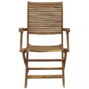 Sedia da Giardino Riviera con Braccioli 55x64x94 h cm in Legno Marrone